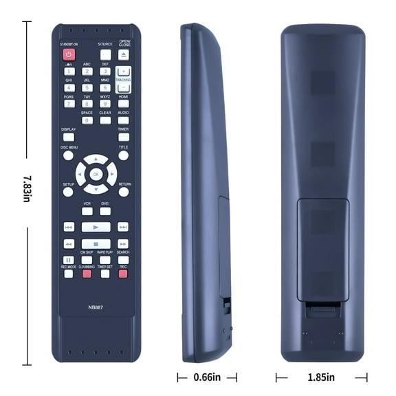 New NB887 NB887UD Replacement Remote Control For Magnavox DVD/VCR Combo Player MDR161V NB887UH RZV427MG9A ZV427MG9A ZV427MG9 MDR161V/F7 ZV427MG9B V427MG9A RZV427MG9 NB820 H2160MW9