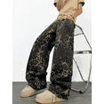 thumbnail image 3 of Mrmall Men's Leopard Print Baggy Jeans Y2K Hip Hop Wide Leg Denim Jeans with Pockets Streetwear, 3 of 5