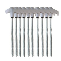 LiUMX Heavy Duty Screw-In Tent Stakes 10Pcs | Carbon Steel Ice Shanty Anchors | Rust-Resistant Ground Nails for Outdoor Camping, Patio & Garden Canopies
