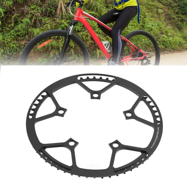 Platón de Bicicleta 58T, Rueda de Cadena de Bicicleta Con Acabado Anodizado Resistente de Baja Densidad de Aleacio de Aluminio