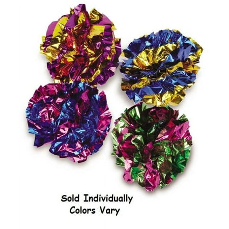 Large Mylar Ball Cat Toys Shiny Reflective Metallic Kitten Play Colors Vary 3 (Three Balls)