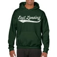 thumbnail image 6 of UGP Campus Apparel East Lansing Baseball Script - Hometown Pride, Pitcher Hoodie - Large - Forest, 6 of 6