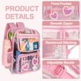 thumbnail image 4 of DAKIMOE Clear Backpack Heavy Duty Stadium Approved School Cute Transparent Backpacks Clear Bag Travel, 4 of 7