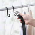 thumbnail image 5 of Over Door Hook Ecohintz Double S-Shaped Stainless Steel Over-Door Hooks - No-Drill Removable Cabinet & Drawer Hangers for Kitchen/Bathroom, Rustproof & Space-Saving Organizer, Stainless Steel Hanger, 5 of 9
