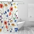 thumbnail image 2 of Coolnut Wildflower Bathroom Waterproof Shower Curtain Set, 60"X72" Bathtub Curtain with 12 Hooks for Bathroom Decor,Hotel,Room, 2 of 6