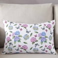 thumbnail image 3 of Pink Blue Hydrangea Throw Pillow Cover 20 x 26 Inch Decorative Pillow Cover Pastoral Watercolor Botanical Flowers Lumbar Pillowcase Seasonal Rectangle Cushion Case for Couch Sofa Bed Living Room, 3 of 7