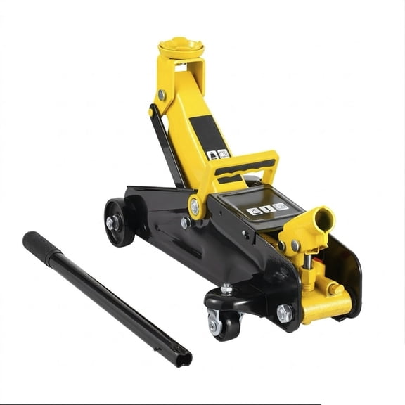 2 Ton (4400 lbs) Low Profile Racing Floor Jack, Heavy Duty Iron with Single Piston Quick Pump, Lifting Range 4.9"-13.2" for Cars