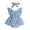 Blue, variant on Baby Girls' Fly Sleeve Bodysuit Dress White Romper Dress Headband Toddler Summer Clothes Set 3-6 Months