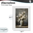 thumbnail image 4 of Stupell Industries French Country Full White Flowers in Vase White Framed Print Under Glass, 14 x 20, by Petals Prints Design, 4 of 8