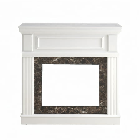 Fireplace Mantel,White,41.34"W*14"D*40"H