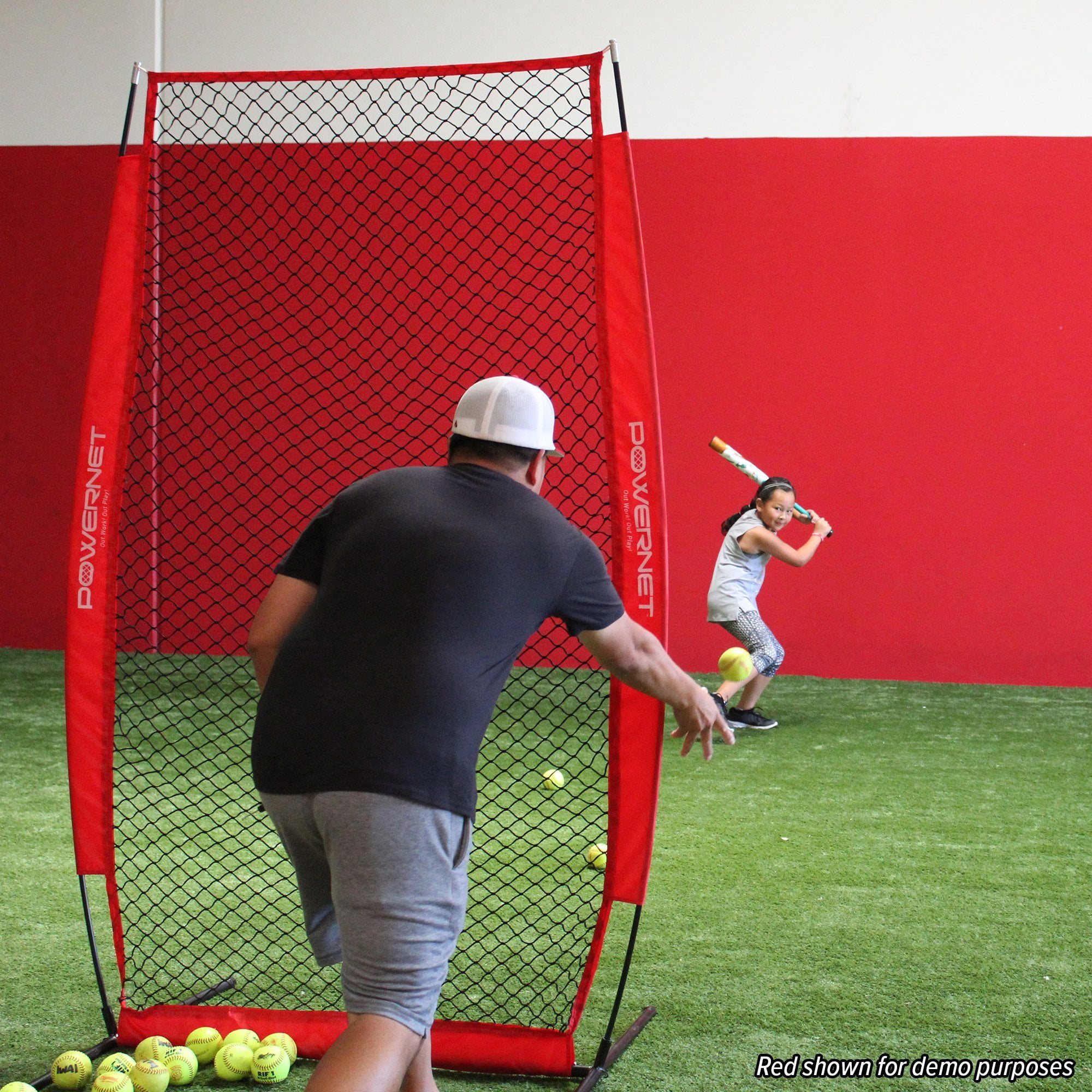 PowerNet I-Screen Pitching Protection Net for Baseball Softball Batting Practice