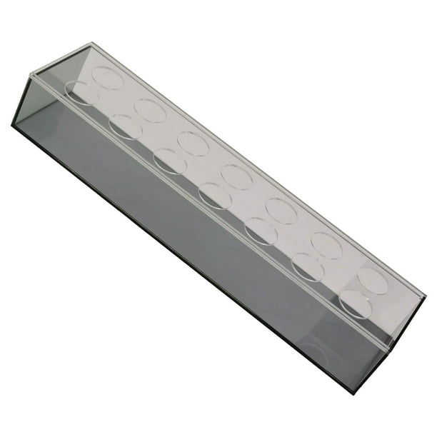 Florero de Acrílico Gloria Rectangular para Plantas Hidropónicas 14 Hoyos Gris