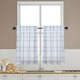 thumbnail image 6 of Kitchen Curtains, Green Buffalo Plaid Small Tier Curtains Bathroom Window Curtains, 30 Inch Check Gingham Design Farmhouse Café Curtain Set Linen Window Treatment Sets, Sage, Set of 2, 6 of 9