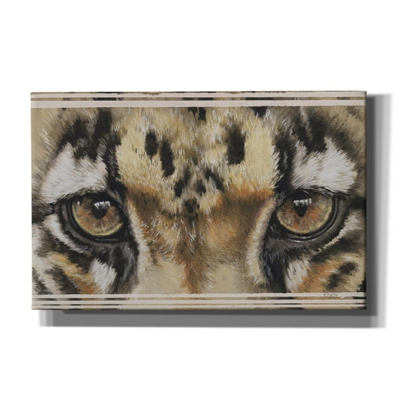 Epic Graffiti 'Eye-Catching Clouded Leopard' by Barbara Keith, Canvas Wall Art, 40"x26"