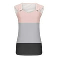 thumbnail image 4 of Women's Sleeveless Loose Fit Flowy Tunic Tops Elegant Going out Blouse Vintage Scoop Neck Summer Clothes for Teen Girls Dressy Casual Tops for Lady Solid Color Tank Tops Fashion 2024 Black T Shirts L, 4 of 5