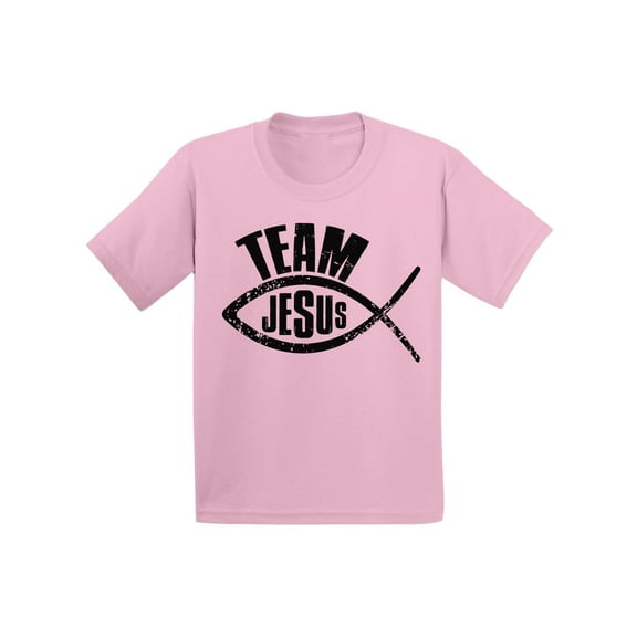 Awkward Styles Team Jesus Infant T-Shirt Team Shirt for Kids Fish T-Shirt for Boys Christian Shirts for Girls Black T-Shirt for Children Christian Gifts for Little One Jesus Clothing for Children