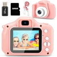 thumbnail image 4 of Anpro Kids Camera with 32GB SD Card and Silicone Cover, 1080P HD Digital Video Cameras for Girls and Boys 3-12 Years Best Birthday Gifts, Pink, 4 of 8