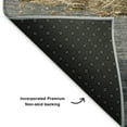 thumbnail image 5 of Addison Rugs Mayfield Premium Machine Washable Transitional Stripes Gold Round Rug, 8' x 8', 5 of 6