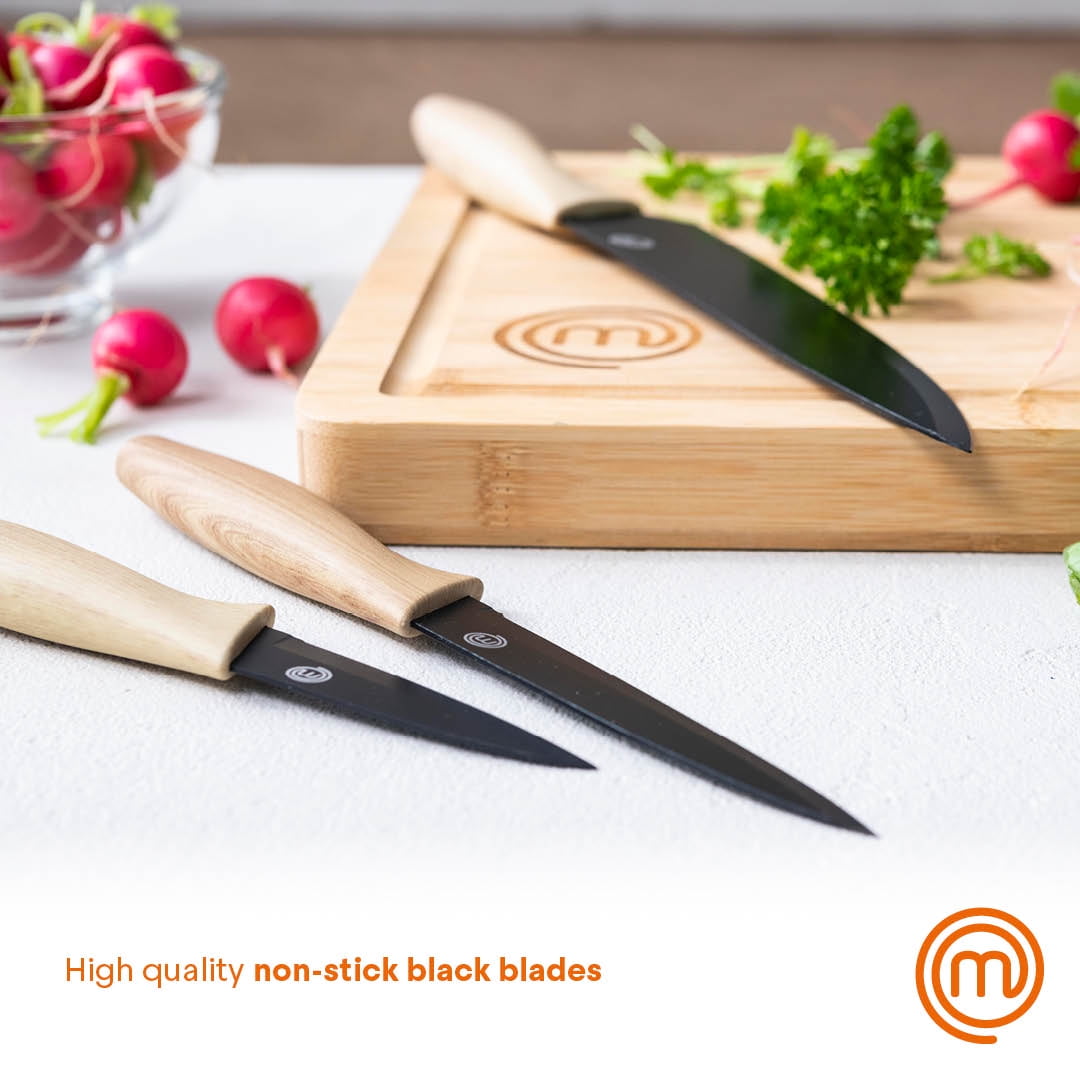MasterChef Essentials 3-Piece KNIFE 8 Chef 5 Utility 3.5 Paring Triple  Rivet