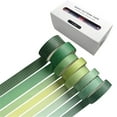 thumbnail image 2 of Huayishang Handmade Tape 8 /Box Washi Tape Adhesive Convenient Solid Colors Decorative Students School Scrapbook Stickers for Decorating, Tools Clearance Sale Green, 2 of 3