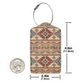 thumbnail image 4 of Disketp 4 PCS Luggage Tag for Suitcase,Traditional Tribal Aztec Leather Baggage Tag with Stainless Steel Loop Privacy Cover for Women Men Girls, 4 of 5