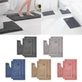 thumbnail image 2 of lanema Bathroom Rugs Chenille Bath Mat 3pcs Nonslip Bath Mats Super Absorbent Carpets, 2 of 19