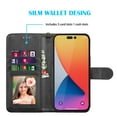 thumbnail image 2 of Takfox For Apple iPhone 14/14 Pro/14 Plus/14 Pro Max Wallet Case, With RFID Blocking Leather Credit Card Holder Slots Flip Folio Cover,Black, 2 of 7