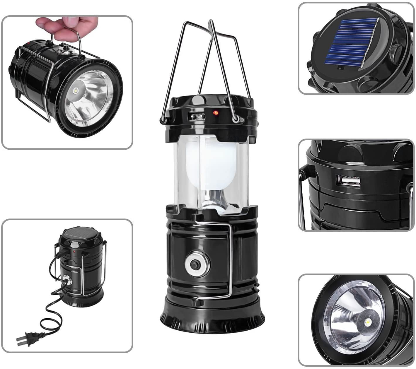 Used Vont 2 Pack LED Camping Lantern Portable Survival Kits Hurricane,  Emergency - mundoestudiante