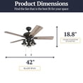 thumbnail image 3 of Prominence Home Piercy Farmhouse LED Ceiling Fan with Light and Remote, 42", 3 of 12
