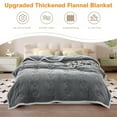 thumbnail image 2 of Eurhowing 60"×80" Flannel Blanket for Couch Bed, Soft Cozy 3-Layer Quilted Plush Throw Blanket, All Season Thick Warm Fleece Blanket, Gray, 2 of 8