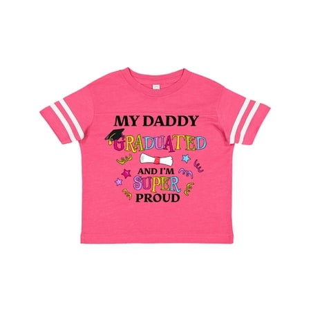

Inktastic My Daddy Graduated and I m Super Proud Gift Toddler Boy or Toddler Girl T-Shirt