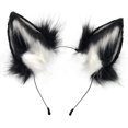 thumbnail image 2 of HAOAN Diadema hecha a mano con orejas de zorro y lobo de piel sintética, accesorios para disfraces de fiesta de Halloween y Navidad, 2 of 4