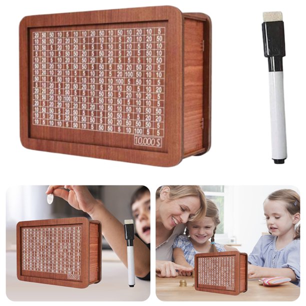 Caja Ahorro Dinero Hucha Con Bolígrafo Regalo Creativo para Adultos Y