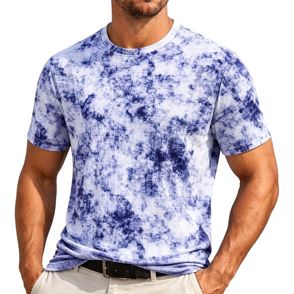 Guluxicc Men's T Shirts Breathable Pullover Crew Neck Short Sleeve Tops Everyday Wear for Summer Casual Outfits