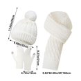 thumbnail image 3 of HHGBAD Women's Winter Beanie Hat, Scarf, and Touchscreen Gloves Set - 3-Piece Warm Knit Accessories, 3 of 6