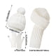 thumbnail image 3 of Conjunto de 3 gorros, bufandas y guantes de invierno para mujer, gorro de cuello largo, bufanda tejida, guantes para pantalla táctil, regalo de Navidad, bufanda acrílica., 3 of 6