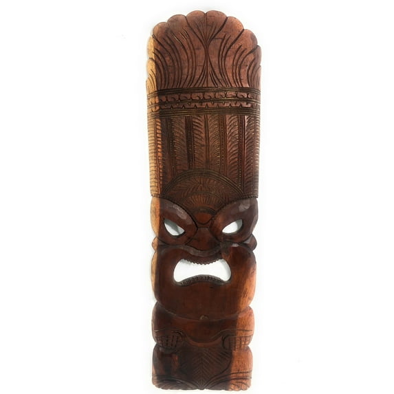 Premium Ku Tiki Mask 36" - Brown Monkeypod Hand Carved | #rti201790s