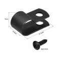thumbnail image 2 of Unique Bargains 0.33' Nylon R Type Cable Clip Wire Clamp with Screws Black 50 Pcs, 2 of 5