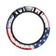 thumbnail image 7 of Jeiento American Flag Golf Cart Steering Wheel Cover Golf Print Golf Cart Steering Wheel Covers for Club Car Universal Fit Boat Steering Wheel Cover Golf Cart Accessories Decor, 7 of 7