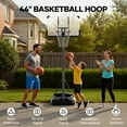 thumbnail image 3 of MaxKare 44In Basketball Hoop 7.5 ft to 10 ft Height Upgrade Large Base Portable Basketball Goal System with Quick Adjustment for Full Range of Players Indoor Outdoor Use, 3 of 13