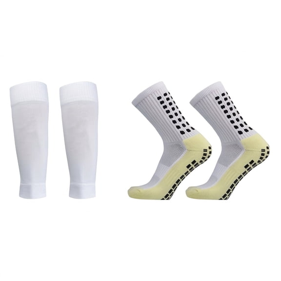 Breathable Non Slip Football Socks Men Sports Soccer Grip Socks Shin Guard Sleeves