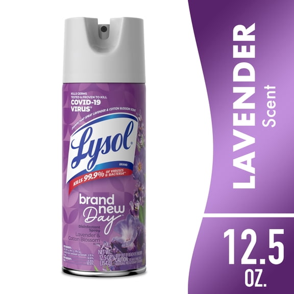 Lysol® Disinfectant Spray, Sanitizing and Antibacterial Spray, Lavender & Cotton Blossom, 12.5 oz