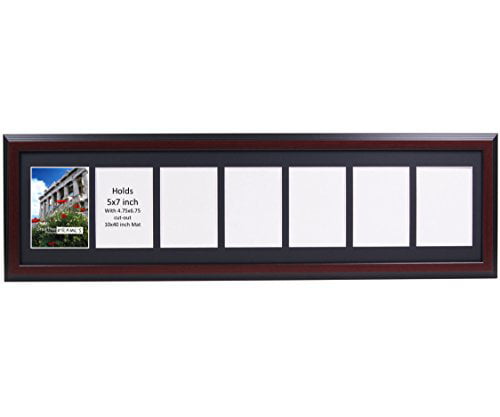 CreativePF 2 Opening Multi 5x7 Driftwood Picture Frame 10x12 White Collage Mat 