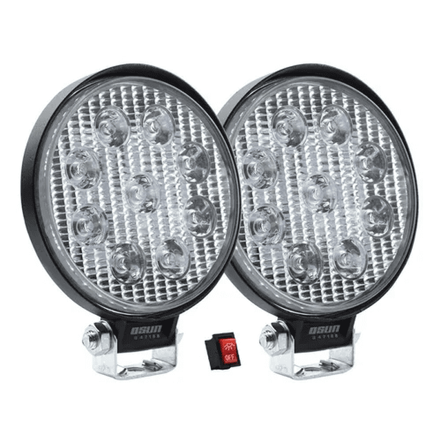 Par De Faros Led Bases Universal Ideal Para Autos/motos/camiones Redondos Malubero Malu1808