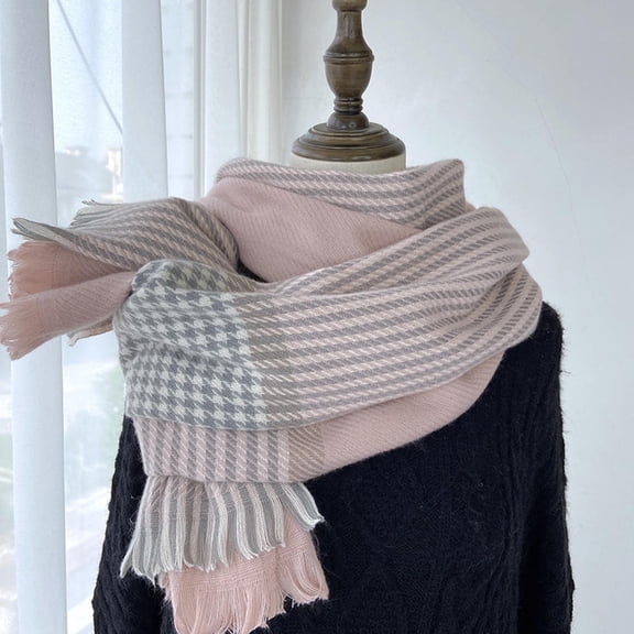Pink Scarf for Women Fall Winter Scarf Classic Scarf Warm Soft Large Blanket Wrap Shawl Scarves on Sale Clearance