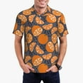 thumbnail image 2 of Balery Various Oranges Printed Men’s Short Sleeve Polo Shirt, Midweight Men's Shirt,Golf Polo shirts -3X-Large, 2 of 8