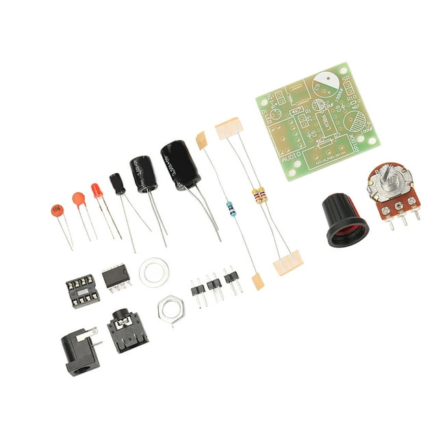 LM386 Power Kit, Unsoldered Easy To Debug Electronic Audio Amp Module Super Mini 3-12V for Musical Projects