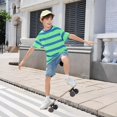 thumbnail image 7 of EnJoCho Boys Striped T Shirt Summer Cute Crew Neck Short Sleeve Tops Tween Cotton Casual Basic Soft Oversized Trendy Light Tees Boys Oversized Cotton T Shirt, 7 of 7