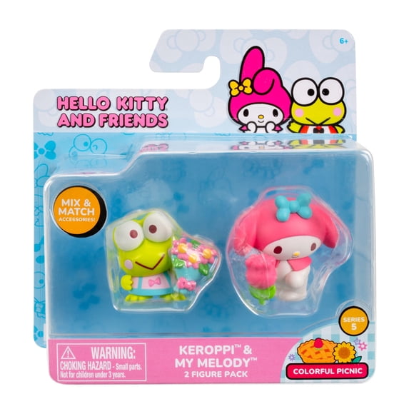 Hello Kitty® and Friends 2 Figure Pack - Perfect Pairing Picnic: Keroppi Flower Bouquet, My Melody Tulip