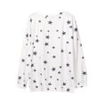 thumbnail image 4 of Womens Oversized Sweatshirt Fashion Star Print Loose Fit Pullover Sweatshirt Round Neck Long Sleeve Winter Loungwear Outfits, 4 of 5